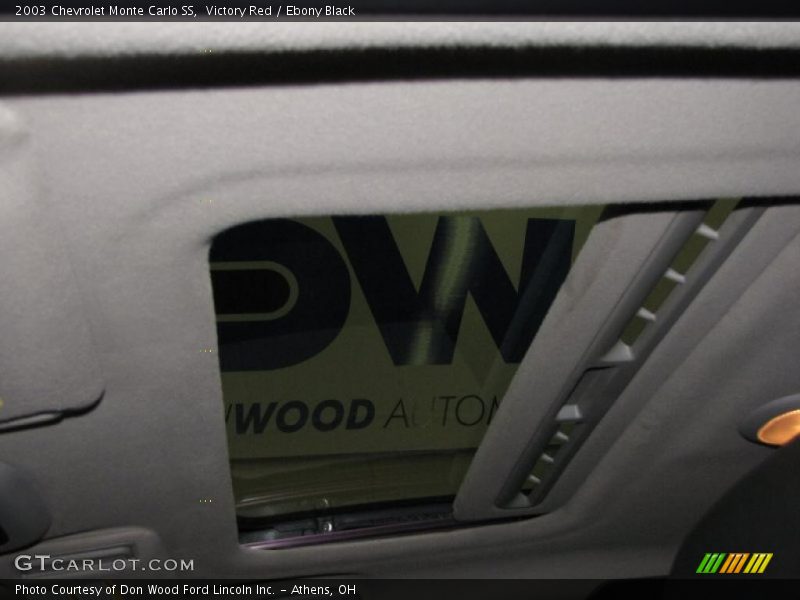 Victory Red / Ebony Black 2003 Chevrolet Monte Carlo SS