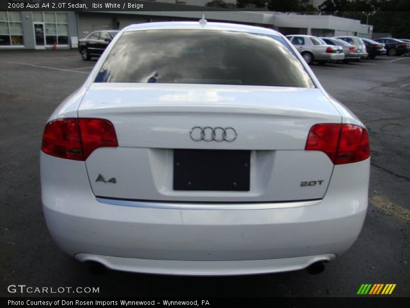 Ibis White / Beige 2008 Audi A4 2.0T Sedan