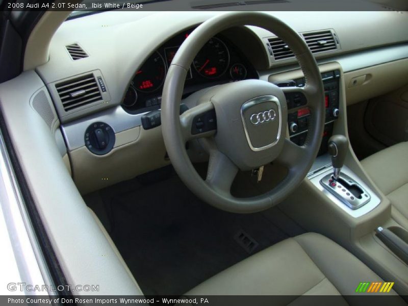 Ibis White / Beige 2008 Audi A4 2.0T Sedan