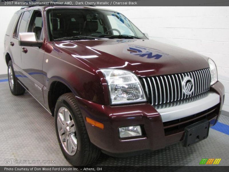 Dark Cherry Metallic / Charcoal Black 2007 Mercury Mountaineer Premier AWD