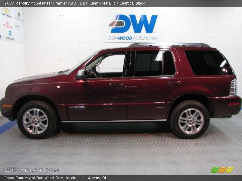 Dark Cherry Metallic / Charcoal Black 2007 Mercury Mountaineer Premier AWD