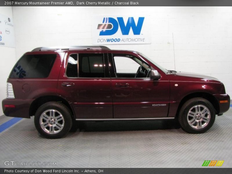 Dark Cherry Metallic / Charcoal Black 2007 Mercury Mountaineer Premier AWD