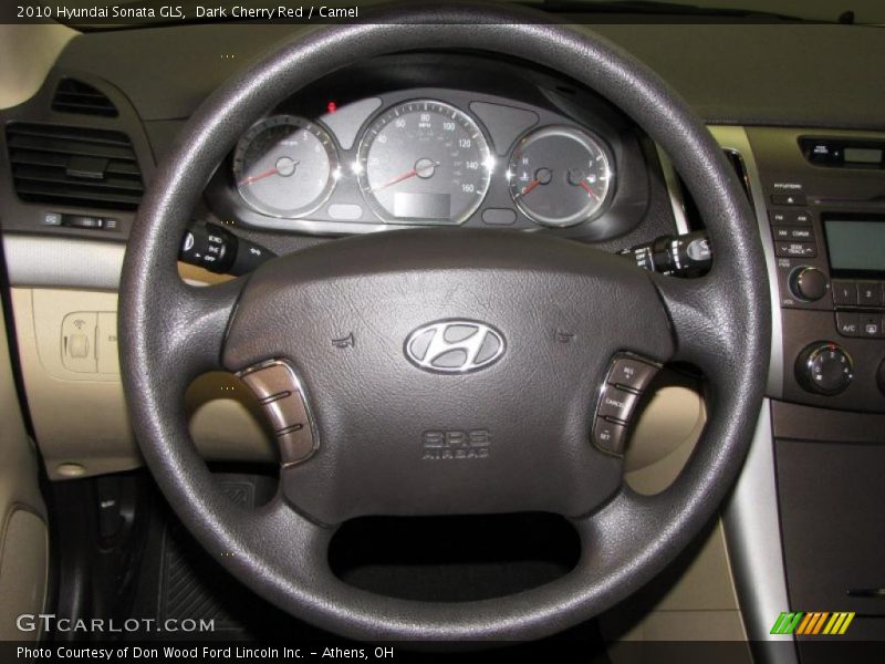 Dark Cherry Red / Camel 2010 Hyundai Sonata GLS