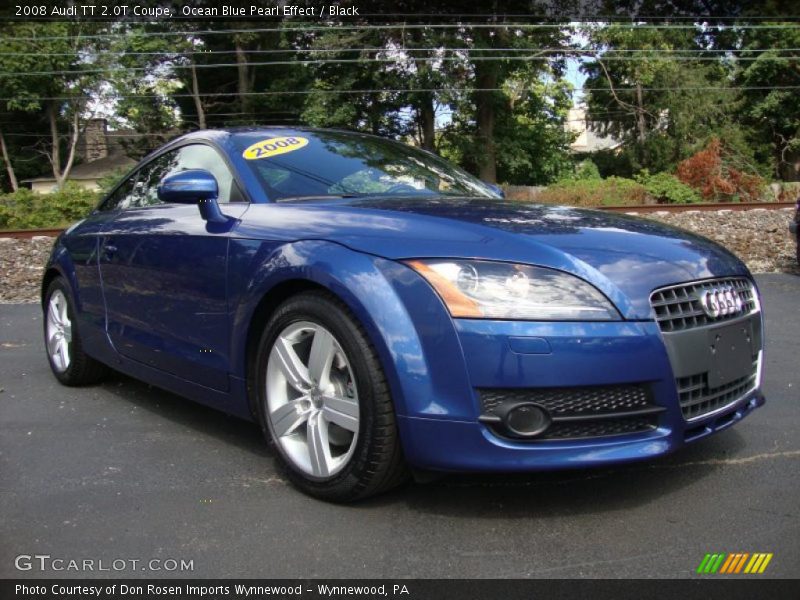 Ocean Blue Pearl Effect / Black 2008 Audi TT 2.0T Coupe