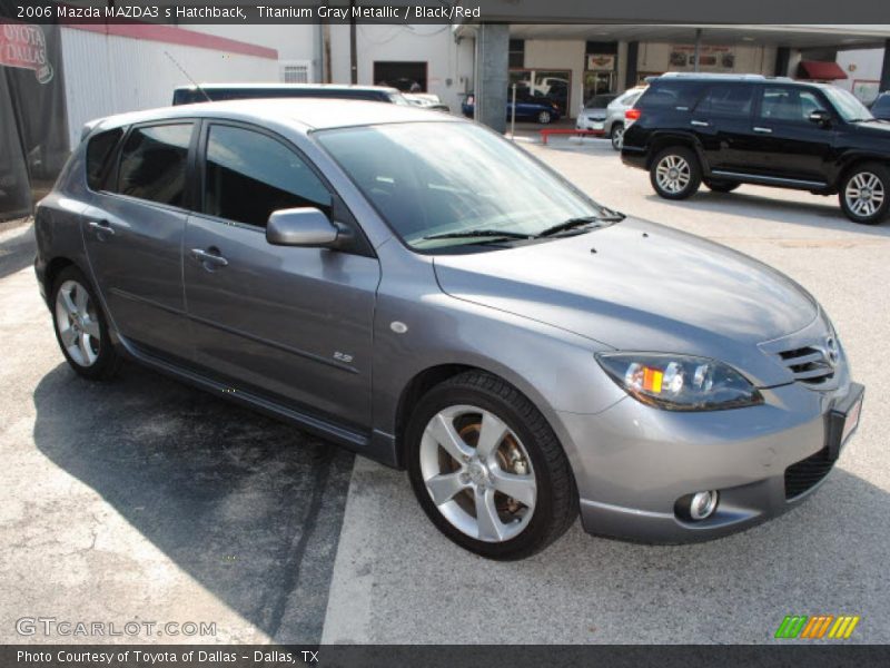 Titanium Gray Metallic / Black/Red 2006 Mazda MAZDA3 s Hatchback