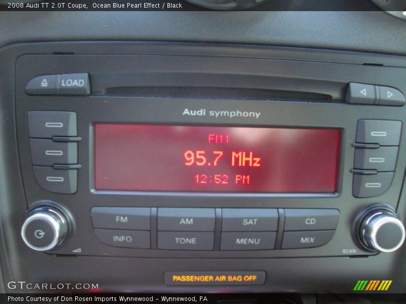 Ocean Blue Pearl Effect / Black 2008 Audi TT 2.0T Coupe
