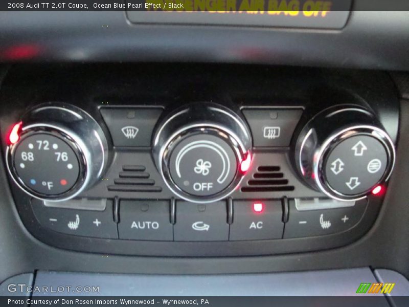 Ocean Blue Pearl Effect / Black 2008 Audi TT 2.0T Coupe