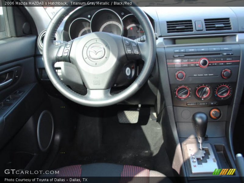 Titanium Gray Metallic / Black/Red 2006 Mazda MAZDA3 s Hatchback