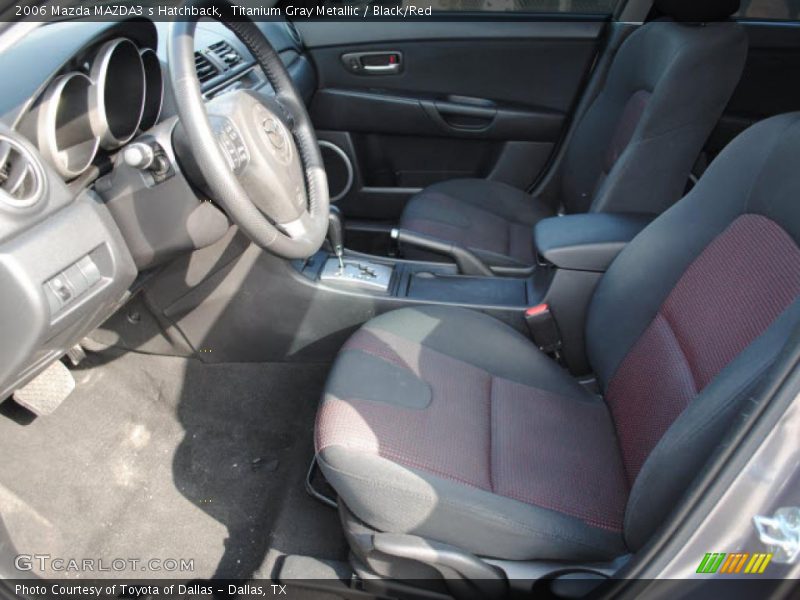 Titanium Gray Metallic / Black/Red 2006 Mazda MAZDA3 s Hatchback