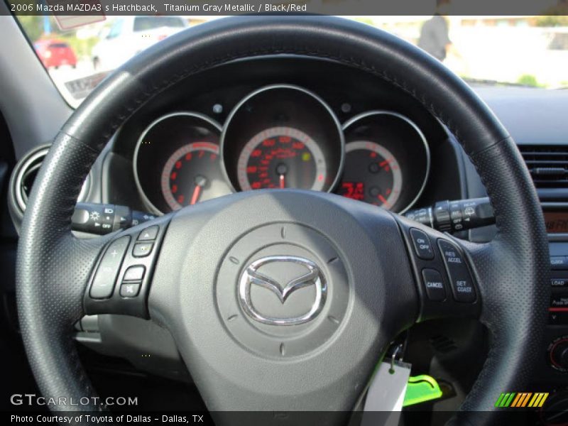 Titanium Gray Metallic / Black/Red 2006 Mazda MAZDA3 s Hatchback