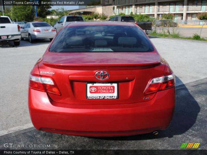 Barcelona Red Metallic / Ash 2007 Toyota Camry LE