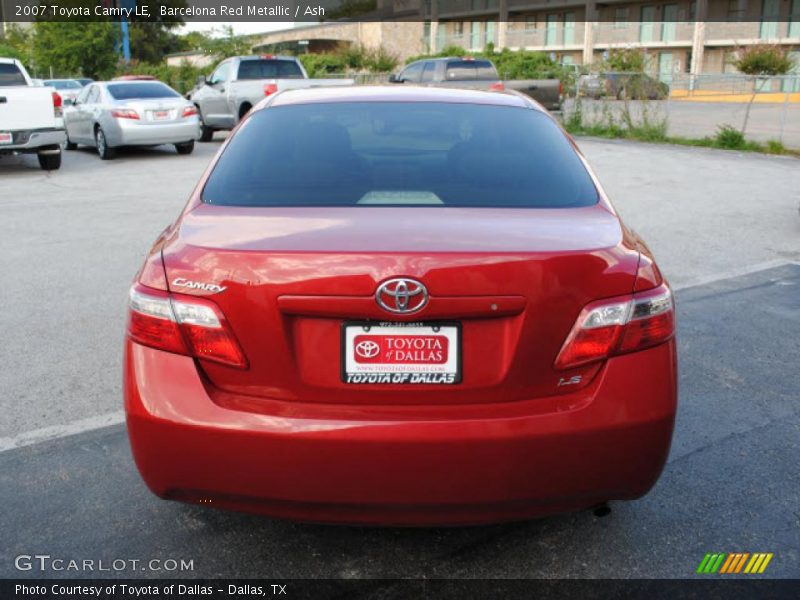 Barcelona Red Metallic / Ash 2007 Toyota Camry LE