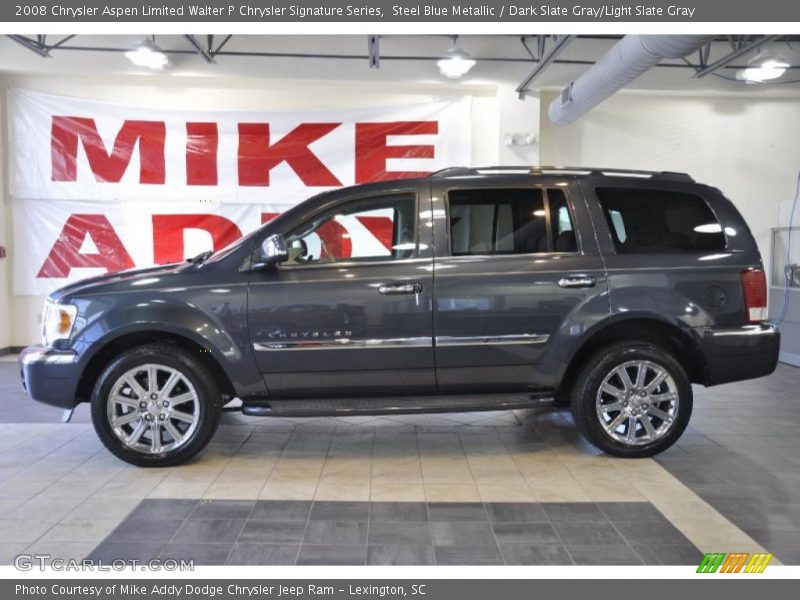 Steel Blue Metallic / Dark Slate Gray/Light Slate Gray 2008 Chrysler Aspen Limited Walter P Chrysler Signature Series
