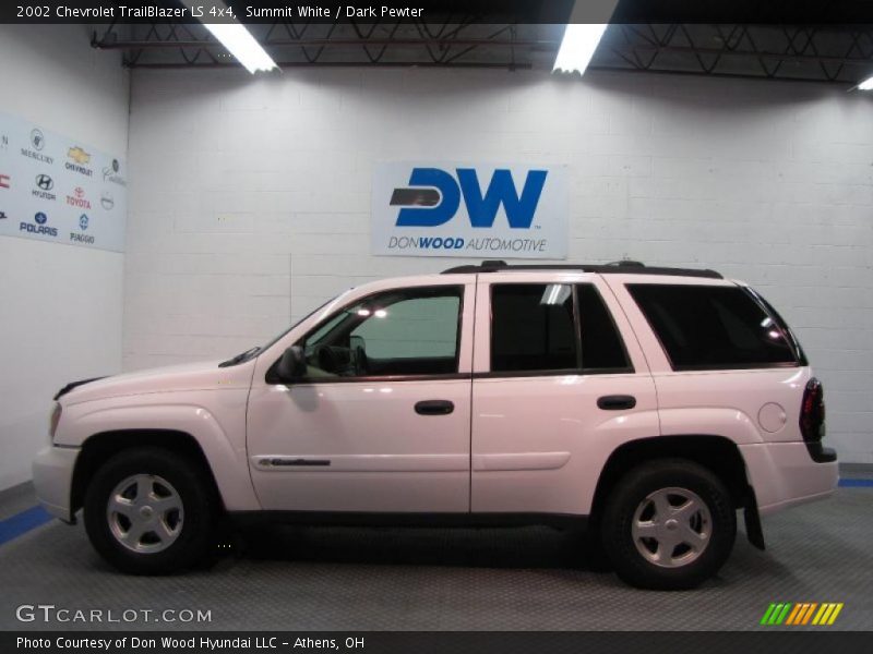 Summit White / Dark Pewter 2002 Chevrolet TrailBlazer LS 4x4