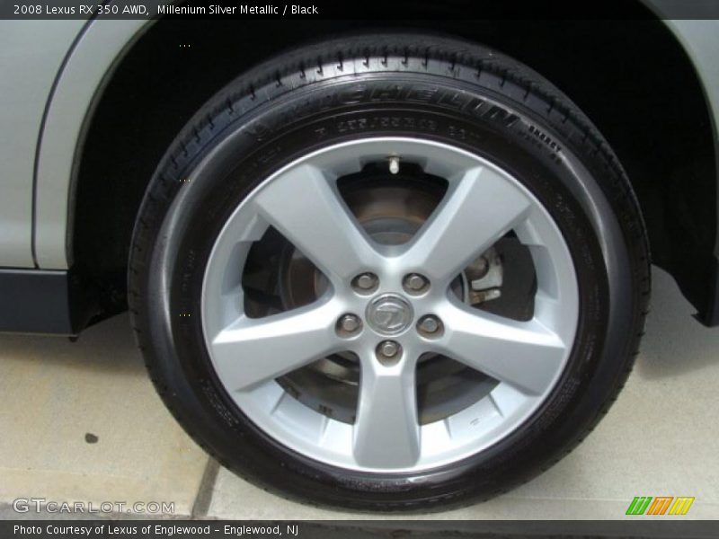 Millenium Silver Metallic / Black 2008 Lexus RX 350 AWD