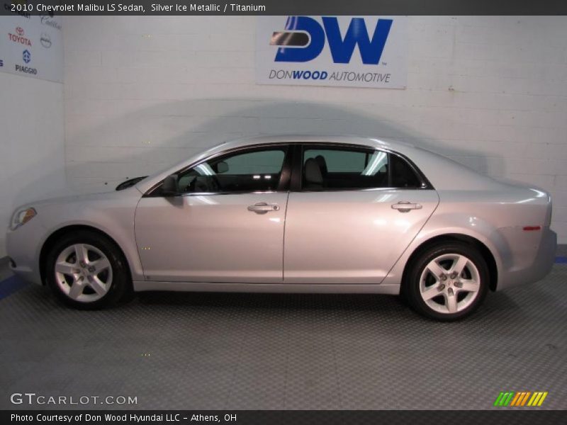 Silver Ice Metallic / Titanium 2010 Chevrolet Malibu LS Sedan