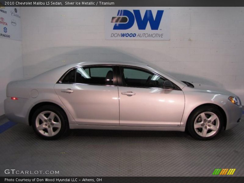 Silver Ice Metallic / Titanium 2010 Chevrolet Malibu LS Sedan