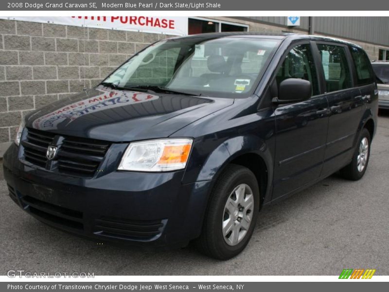 Modern Blue Pearl / Dark Slate/Light Shale 2008 Dodge Grand Caravan SE
