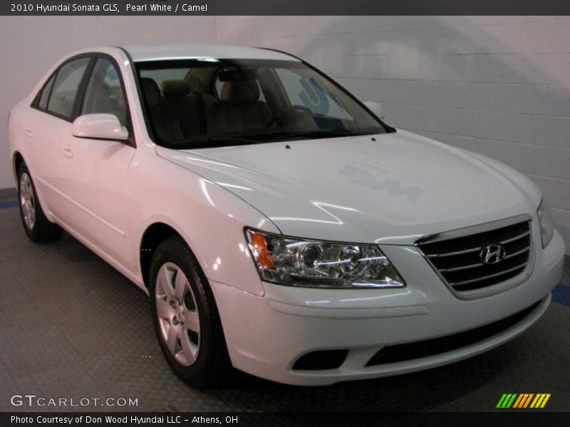 Pearl White / Camel 2010 Hyundai Sonata GLS