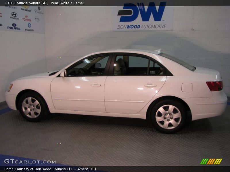 Pearl White / Camel 2010 Hyundai Sonata GLS