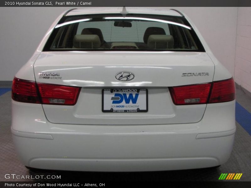 Pearl White / Camel 2010 Hyundai Sonata GLS