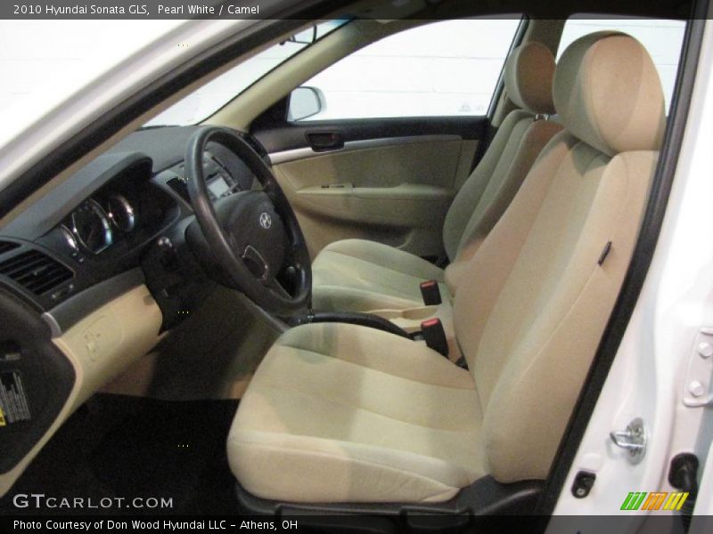 Pearl White / Camel 2010 Hyundai Sonata GLS