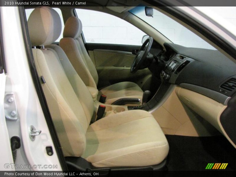 Pearl White / Camel 2010 Hyundai Sonata GLS