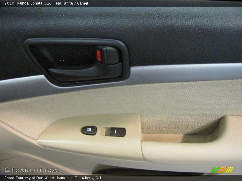 Pearl White / Camel 2010 Hyundai Sonata GLS