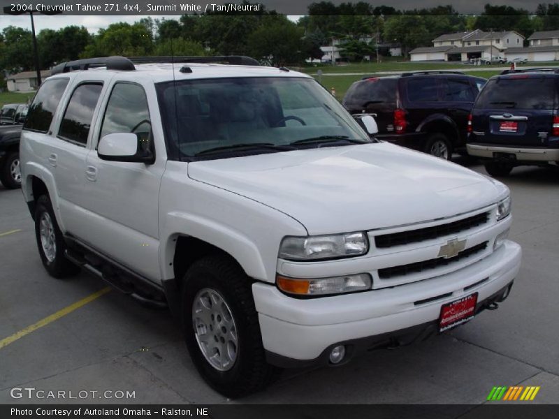 Summit White / Tan/Neutral 2004 Chevrolet Tahoe Z71 4x4