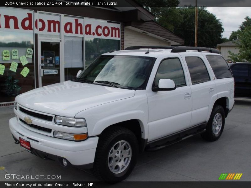 Summit White / Tan/Neutral 2004 Chevrolet Tahoe Z71 4x4