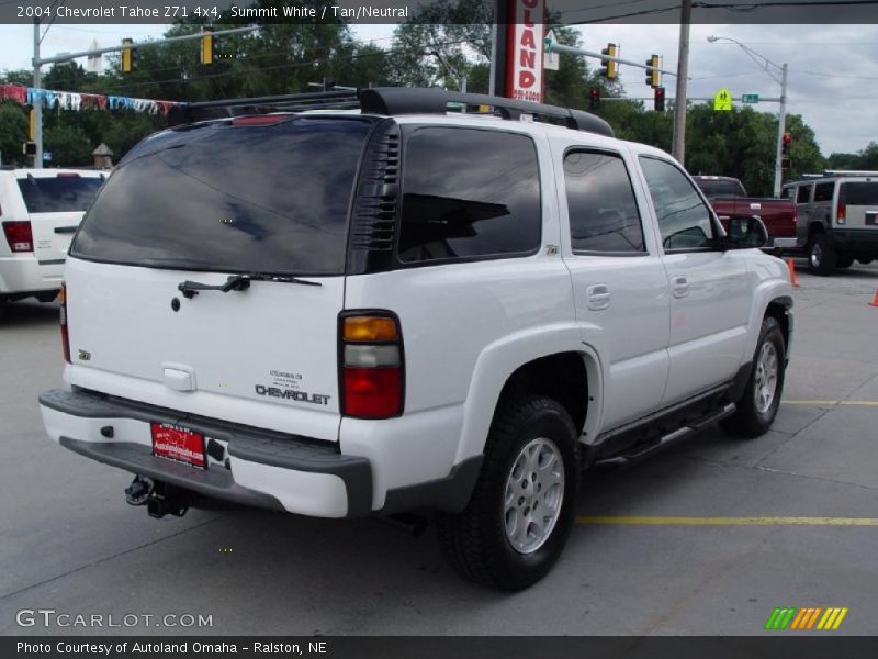 Summit White / Tan/Neutral 2004 Chevrolet Tahoe Z71 4x4