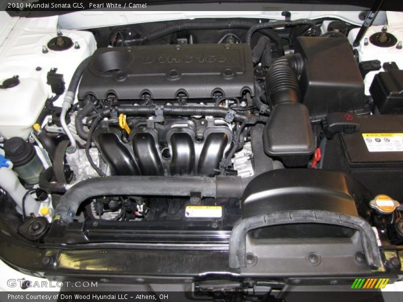 Pearl White / Camel 2010 Hyundai Sonata GLS