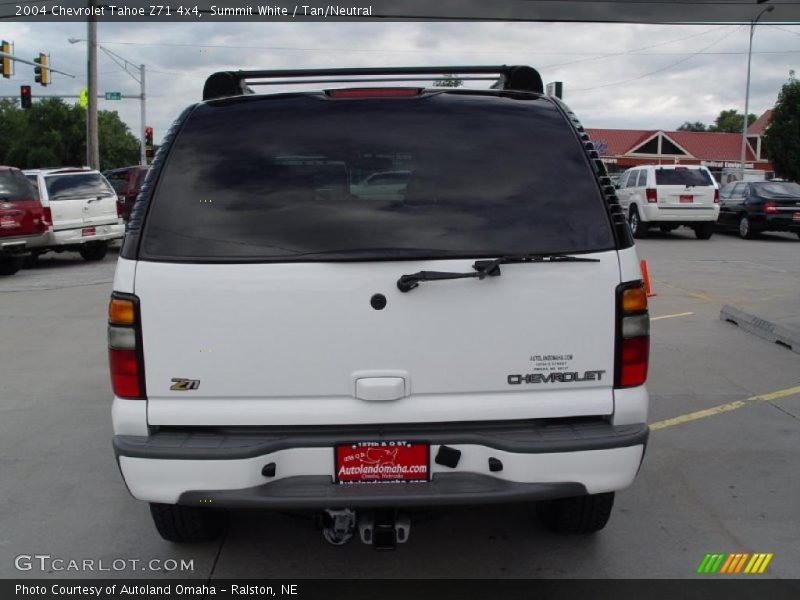 Summit White / Tan/Neutral 2004 Chevrolet Tahoe Z71 4x4