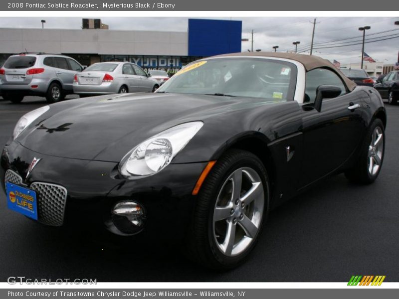 Mysterious Black / Ebony 2008 Pontiac Solstice Roadster