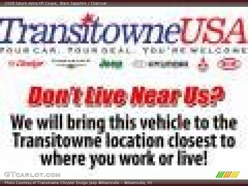 Black Sapphire / Charcoal 2008 Saturn Astra XR Coupe