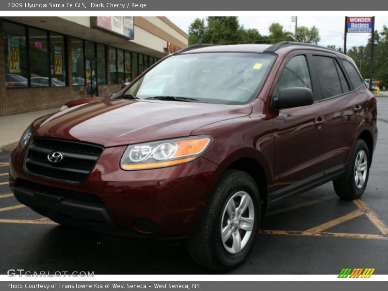 Dark Cherry / Beige 2009 Hyundai Santa Fe GLS