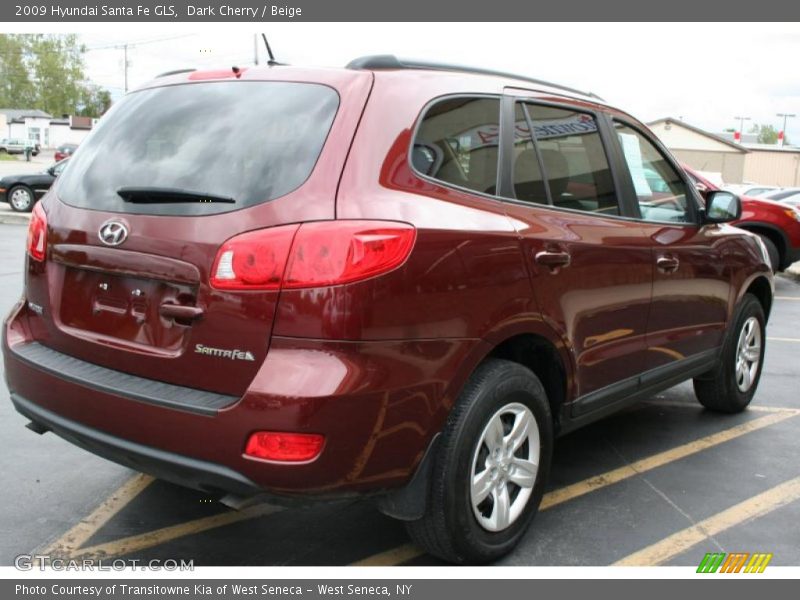 Dark Cherry / Beige 2009 Hyundai Santa Fe GLS