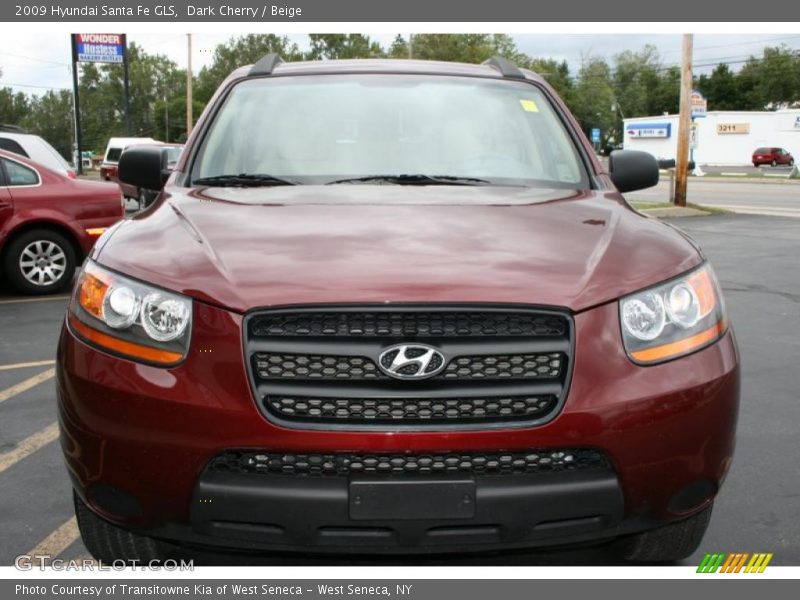 Dark Cherry / Beige 2009 Hyundai Santa Fe GLS