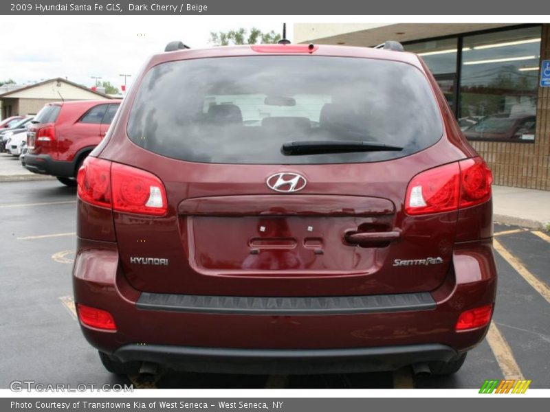 Dark Cherry / Beige 2009 Hyundai Santa Fe GLS