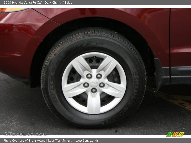 Dark Cherry / Beige 2009 Hyundai Santa Fe GLS
