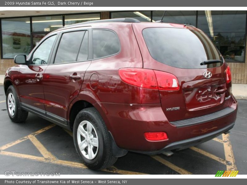 Dark Cherry / Beige 2009 Hyundai Santa Fe GLS