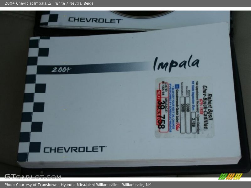 White / Neutral Beige 2004 Chevrolet Impala LS