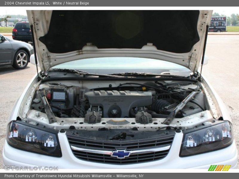 White / Neutral Beige 2004 Chevrolet Impala LS
