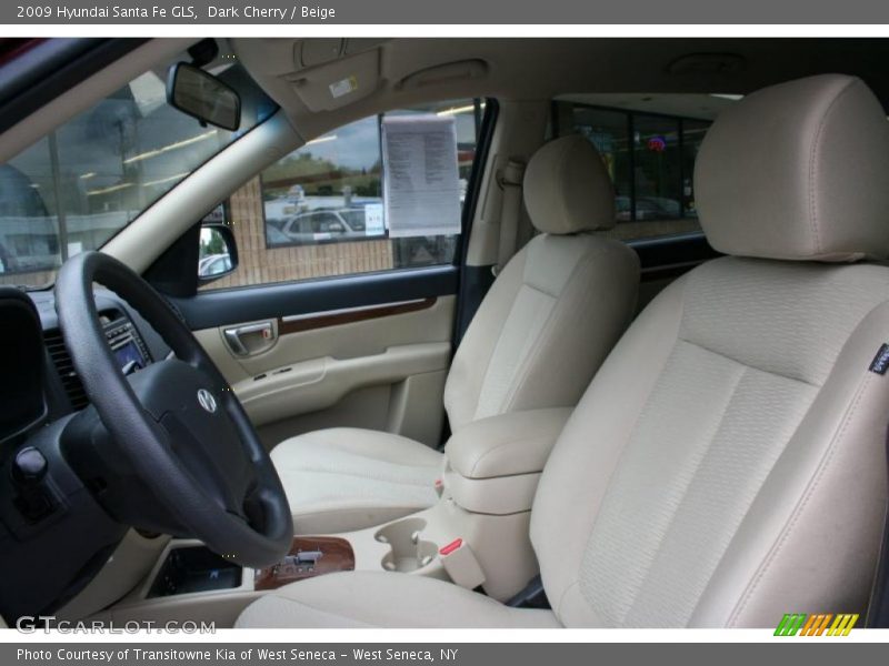 Dark Cherry / Beige 2009 Hyundai Santa Fe GLS