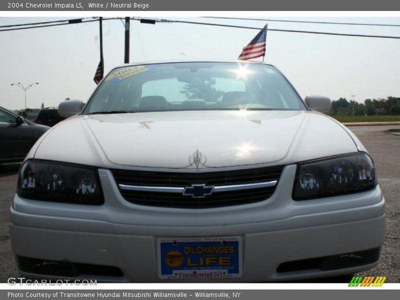 White / Neutral Beige 2004 Chevrolet Impala LS