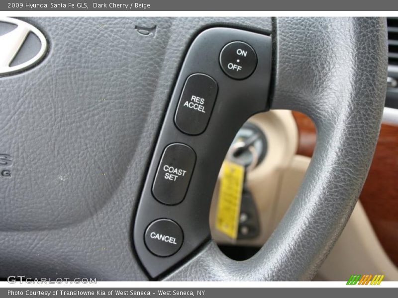 Dark Cherry / Beige 2009 Hyundai Santa Fe GLS