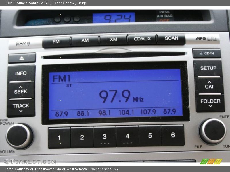 Dark Cherry / Beige 2009 Hyundai Santa Fe GLS