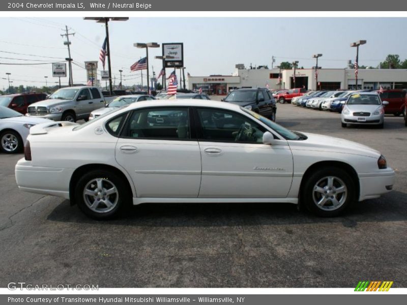 White / Neutral Beige 2004 Chevrolet Impala LS