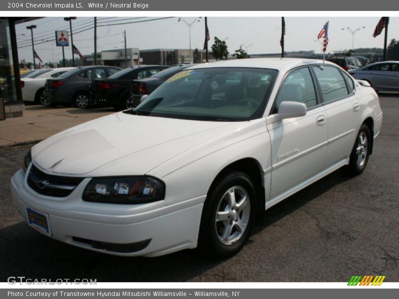 White / Neutral Beige 2004 Chevrolet Impala LS
