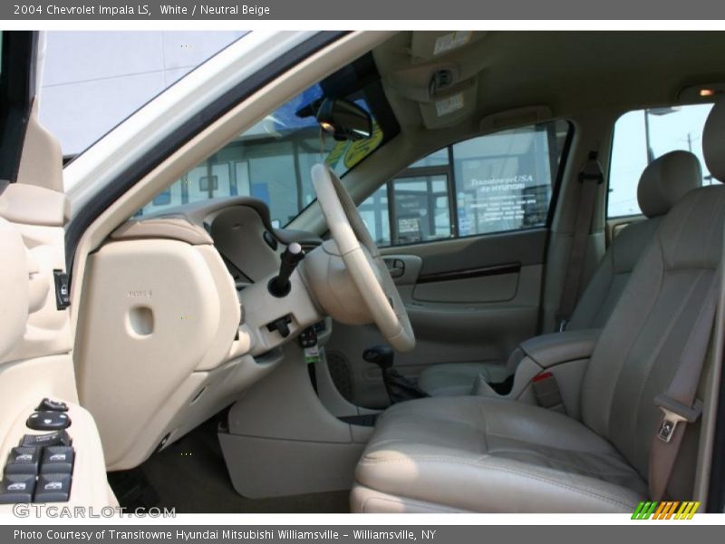White / Neutral Beige 2004 Chevrolet Impala LS